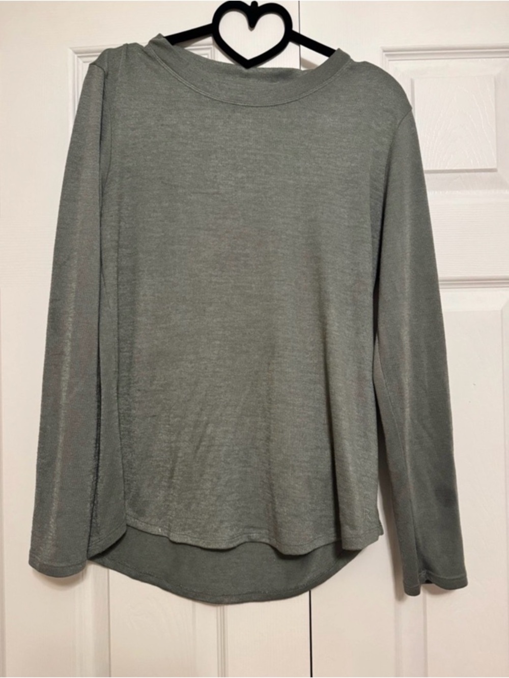 Banana Republic Sage Green Long Sleeve Scoop Neck Sweater